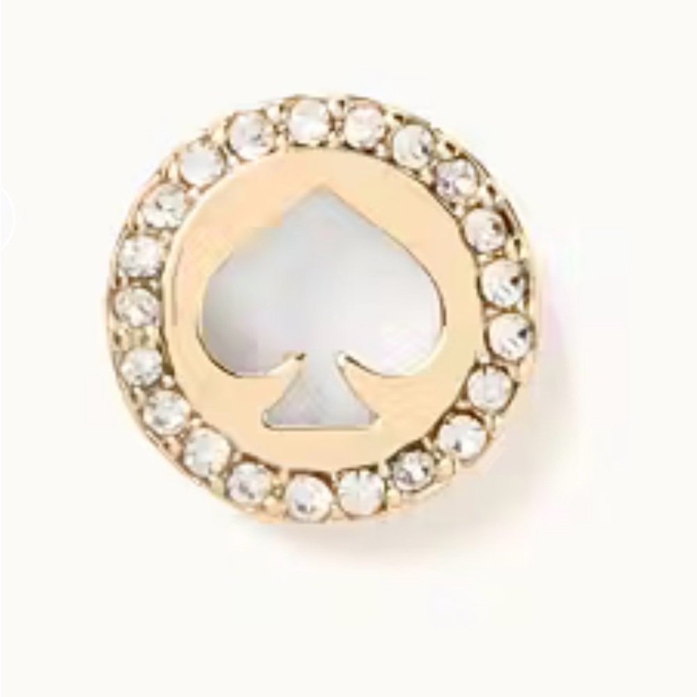 Kate Spade Spot the Spade Pave Halo Spade Stud Earrings